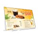 Desktop Digital Menu Billboard 23.8 Inch 250 Nits Indoor USB L-SHAPE Android Smart Wifi LCD Advertising Restaurant Scree
