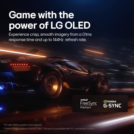LG 55"/65"-Inch Class OLED evo C4 Series Smart TV 4K Processor Flat Screen with Magic Remote AI-Powered with Alexa Built-in 2024