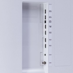 SAMSUNG The Serif LS01B Series 65LS01C QLED 4K, I-Shaped Design, Anti-Reflection Matte Display, -Portable Ease
