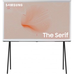SAMSUNG The Serif LS01B Series 65LS01C QLED 4K, I-Shaped Design, Anti-Reflection Matte Display, -Portable Ease