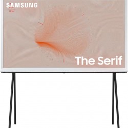SAMSUNG The Serif LS01B Series 65LS01C QLED 4K, I-Shaped Design, Anti-Reflection Matte Display, -Portable Ease