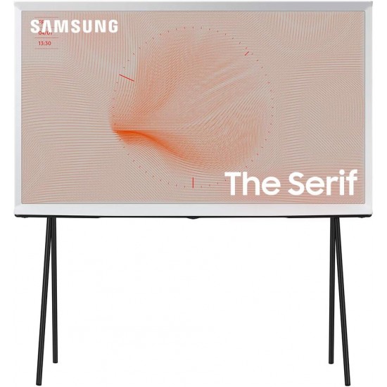 SAMSUNG The Serif LS01B Series 65LS01C QLED 4K, I-Shaped Design, Anti-Reflection Matte Display, -Portable Ease