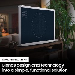 SAMSUNG The Serif LS01B Series 65LS01C QLED 4K, I-Shaped Design, Anti-Reflection Matte Display, -Portable Ease