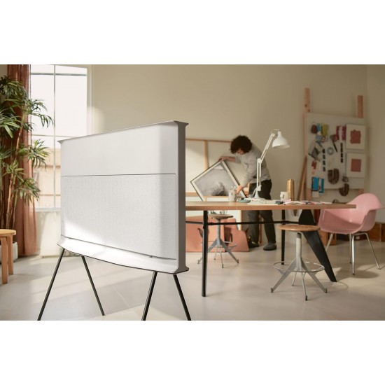 SAMSUNG The Serif LS01B Series 65LS01C QLED 4K, I-Shaped Design, Anti-Reflection Matte Display, -Portable Ease