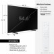SAMSUNG 55"Inch 55LS03B Class QLED LS03B Series The Frame Quantum HDR Smart TV With white frame