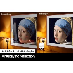 SAMSUNG 55"Inch 55LS03B Class QLED LS03B Series The Frame Quantum HDR Smart TV With white frame