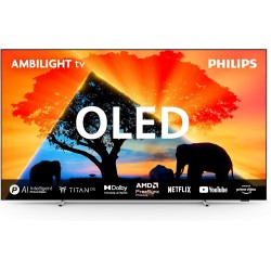 Philips Ambilight 77OLED750 4K OLED Smart TV - 77 Inch Display with P5 AI Perfect Picture Engine Ultra HD, Titan OS, Dolby Vision and Dolby Atmos Sound, Works with Alexa and Google Voice Assistant