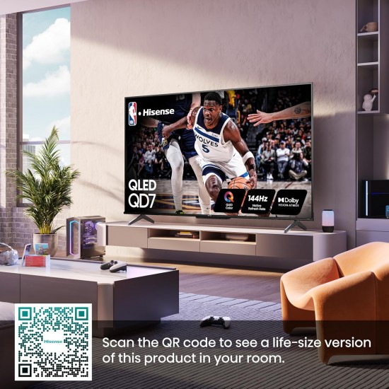 Hisense 85-Inch Class QD7 QD7N Series QLED 4K UHD Google Smart TV 85QD7N - QLED, Native 144Hz, Motion Rate 240, Direct Full Array, Game Mode Pro, Alexa Compatibility Hisense 85-Inch Class QD7 QD7N Series QLED 4K UHD Google Smart TV 85QD7N - QLED, Native 144Hz, Motion Rate 240, Direct Full Array, Game Mode Pro, Alexa Compatibility