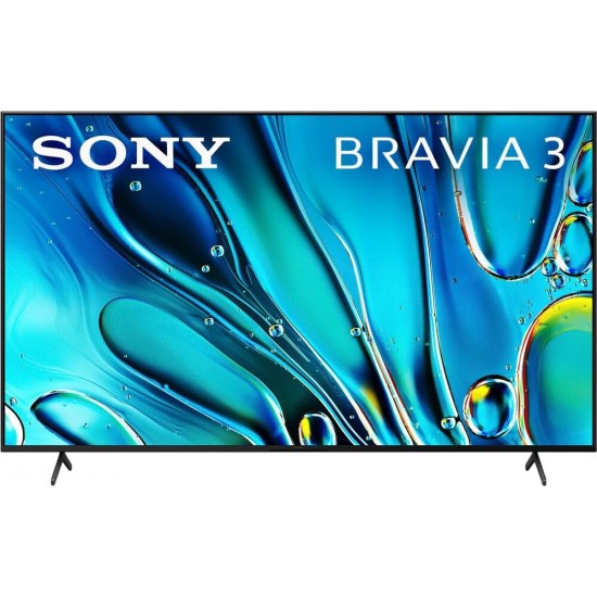 Sony BRAVIA S30 65"/75"/85 inch 4K HDR Smart LED TV 2024 Bundle with Deco Gear 4K HDMI 2.0 Cable w/Copper Conductors x2 & CPS Exclusive 26 Month Protection