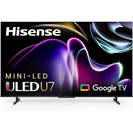 Hisense 55"/65"/75" -Inch Class U7 Series Mini-LED ULED 4K UHD Google Smart TV (U7K) - QLED, Native 144Hz, 1000-Nit, Dolby Vision IQ, Full Array Local Dimming, Game Mode Pro, Alexa Compatibility Hisense 55"/65"/75" -Inch Class U7 Series Mini-LED ULED 4K UHD Google Smart TV (U7K) - QLED, Native 144Hz, 1000-Nit, Dolby Vision IQ, Full Array Local Dimming, Game Mode Pro, Alexa Compatibility