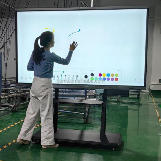 Good Quality Price Touch Interactive Whiteboard Android windows Ops Double System Digital Blackboard for University